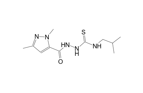 2-[(1,3-dimethyl-1H-pyrazol-5-yl)carbonyl]-N-isobutylhydrazinecarbothioamide