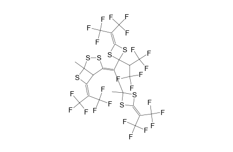 (2E)-2-[[2-(1,1,1,3,3,3-hexafluoropropan-2-yl)-4-(1,1,1,3,3,3-hexafluoropropan-2-ylidene)-1,3-dithietan-2-yl]-[4-(1,1,1,3,3,3-hexafluoropropan-2-ylidene)-2-methyl-1,3-dithietan-2-yl]methylidene]-7-(1,1,1,3,3,3-hexafluoropropan-2-ylidene)-5-methyl-3,4,6-trithiabicyclo[3.2.0]heptane