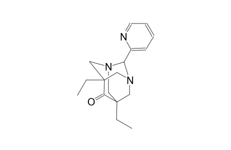 1,3-diazatricyclo[3.3.1.1~3,7~]decan-6-one, 5,7-diethyl-2-(2-pyridinyl)-