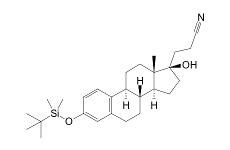3-[(8R,9S,13S,14S,17R)-3-[tert-butyl(dimethyl)silyl]oxy-13-methyl-17-oxidanyl-7,8,9,11,12,14,15,16-octahydro-6H-cyclopenta[a]phenanthren-17-yl]propanenitrile