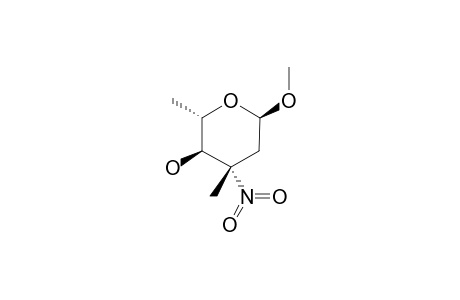 METHYL-3-ALPHA-NITRO-2,3,6-TRIDEOXY-3-C-BETA-METHYL-ALPHA-L-RIBO-HEXOPYRANOSIDE