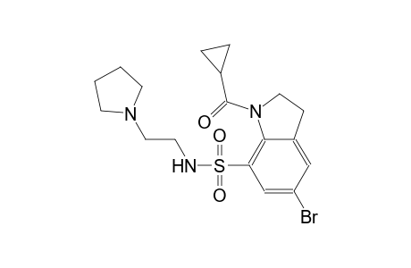 1H-indole-7-sulfonamide, 5-bromo-1-(cyclopropylcarbonyl)-2,3-dihydro-N-[2-(1-pyrrolidinyl)ethyl]-