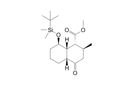 Methyl (1R*,2S*,4aR*,8R*,8aS*)-8-(tert-butyldimethylsiloxy)-2-methyl-4-oxodecahydronaphthalene-1-carboxylate