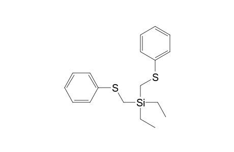 Diethyl-bis[(phenylthio)methyl] silane