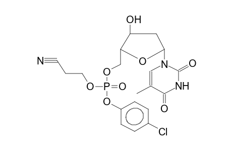 THYMIDINE-5'-PARA-CHLOROPHENYL(BETA-CYANOETHYL)PHOSPHATE