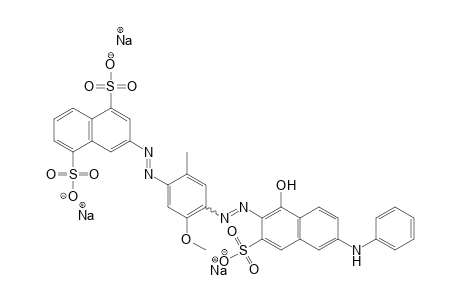 1,5-Naphthalenedisulfonic acid, 3-[[4-[[1-hydroxy-6-(phenylamino)-3-sulfo-2-naphthalenyl]azo]-5-methoxy-2-methylphenyl]azo]-, trisodium salt