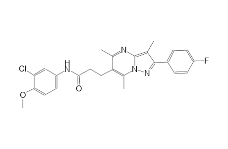 pyrazolo[1,5-a]pyrimidine-6-propanamide, N-(3-chloro-4-methoxyphenyl)-2-(4-fluorophenyl)-3,5,7-trimethyl-