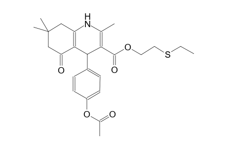 3-quinolinecarboxylic acid, 4-[4-(acetyloxy)phenyl]-1,4,5,6,7,8-hexahydro-2,7,7-trimethyl-5-oxo-, 2-(ethylthio)ethyl ester
