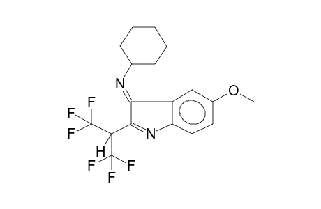 2-HEXAFLUOROISOPROPYL-3-CYCLOHEXYLIMINO-5-METHOXYNDOLENINE