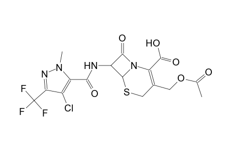 3-[(acetyloxy)methyl]-7-({[4-chloro-1-methyl-3-(trifluoromethyl)-1H-pyrazol-5-yl]carbonyl}amino)-8-oxo-5-thia-1-azabicyclo[4.2.0]oct-2-ene-2-carboxylic acid