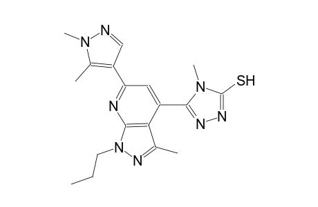 5-[6-(1,5-dimethyl-1H-pyrazol-4-yl)-3-methyl-1-propyl-1H-pyrazolo[3,4-b]pyridin-4-yl]-4-methyl-4H-1,2,4-triazole-3-thiol