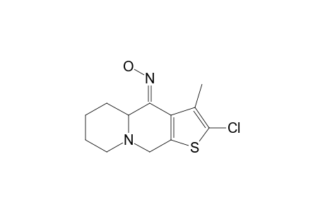 2-CHLORO-3-METHYL-4-OXIMINOTHIENO-[3,2-B]-QUINOLIZIDINE