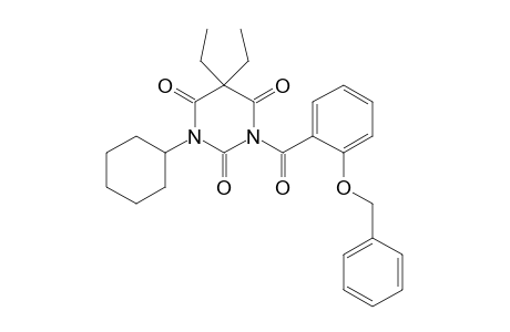 1-[o-(benzyloxy)benzoyl]-3-cyclohexyl-5,5-diethylbarbituric acid