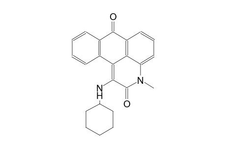 3H-naphtho[1,2,3-de]quinoline-2,7-dione, 1-(cyclohexylamino)-3-methyl-
