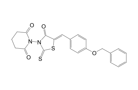 1-[(5Z)-4-oxidanylidene-5-[(4-phenylmethoxyphenyl)methylidene]-2-sulfanylidene-1,3-thiazolidin-3-yl]piperidine-2,6-dione