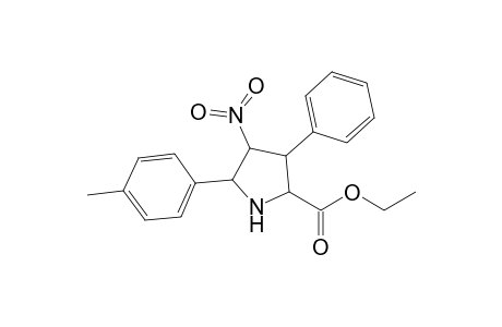 2-Ethoxycarbonyl-5-(4-methylphenyl)-4-nitro-3-phenylpyrrolidine