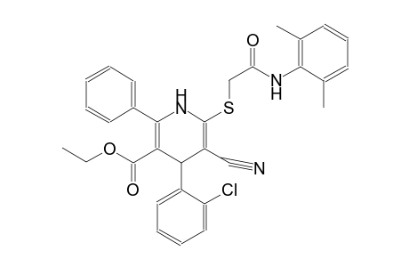ethyl 4-(2-chlorophenyl)-5-cyano-6-{[2-(2,6-dimethylanilino)-2-oxoethyl]sulfanyl}-2-phenyl-1,4-dihydro-3-pyridinecarboxylate