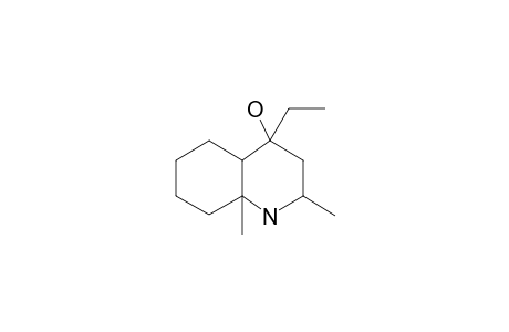 2,9-Dimethyl-4-ethyl-trans-decahydroquinol-4-ol