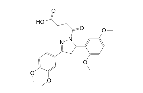 4-[5-(2,5-dimethoxyphenyl)-3-(3,4-dimethoxyphenyl)-4,5-dihydro-1H-pyrazol-1-yl]-4-oxobutanoic acid
