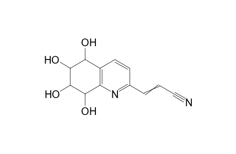 3-(5,6,7,8-tetrahydroxy-5,6,7,8-tetrahydroquinolin-2-yl)prop-2-enenitrile