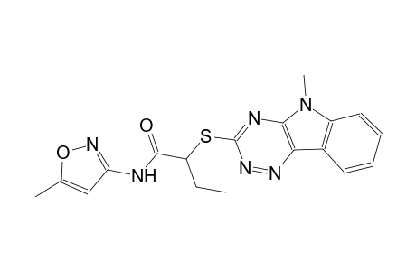 N-(5-methyl-3-isoxazolyl)-2-[(5-methyl-5H-[1,2,4]triazino[5,6-b]indol-3-yl)sulfanyl]butanamide