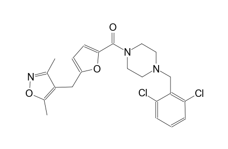 1-(2,6-dichlorobenzyl)-4-{5-[(3,5-dimethyl-4-isoxazolyl)methyl]-2-furoyl}piperazine
