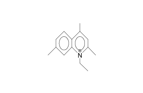 1-Ethyl-2,4,7-trimethyl-quinolinium cation