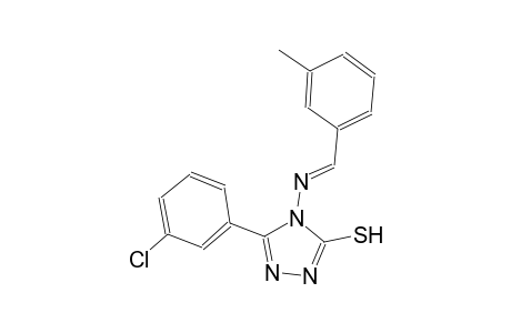 5-(3-chlorophenyl)-4-{[(E)-(3-methylphenyl)methylidene]amino}-4H-1,2,4-triazol-3-yl hydrosulfide