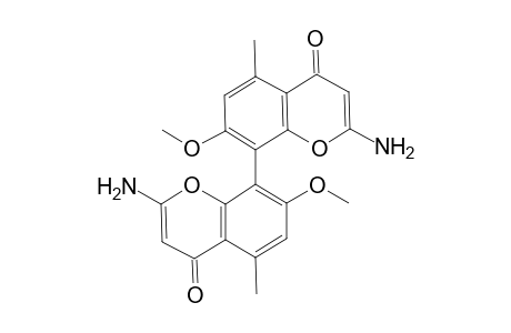 2-Amino-8-(2-amino-4-keto-7-methoxy-5-methyl-chromen-8-yl)-7-methoxy-5-methyl-chromone