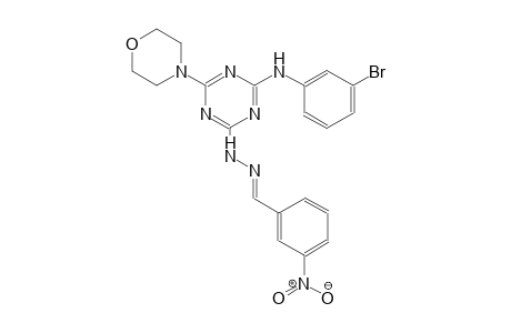 benzaldehyde, 3-nitro-, [4-[(3-bromophenyl)amino]-6-(4-morpholinyl)-1,3,5-triazin-2-yl]hydrazone