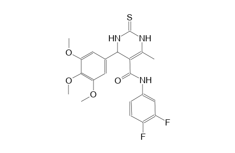 N-(3,4-difluorophenyl)-6-methyl-2-thioxo-4-(3,4,5-trimethoxyphenyl)-1,2,3,4-tetrahydro-5-pyrimidinecarboxamide