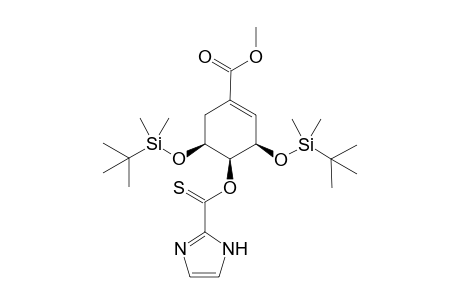 Methyl (3R,5S)-3,5-bis[(t-butyldimethylsilyl)oxy]-4-[(imidazoyl)thiocarbonyloxy]cyclohex-1-ene-1-carboxylate