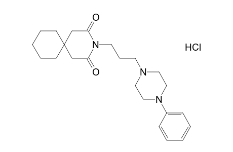 3-[3-(4-phenyl-1-piperazinyl)propyl]-3-azaspiro[5,5]undecane-2,4-dione, monohydrochloride