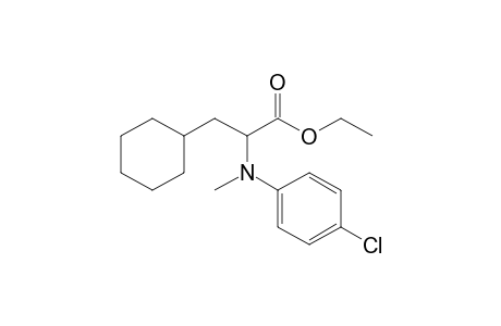 Ethyl 2-[N-(4-chlorophenyl)-N-methylamino]-3-cyclohexylpropionate