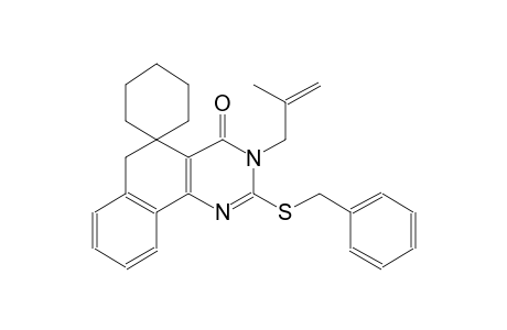2-(benzylthio)-3-(2-methylallyl)-3H-spiro[benzo[h]quinazoline-5,1'-cyclohexan]-4(6H)-one