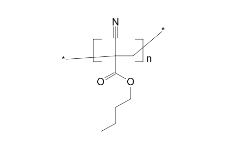 Poly(butylcyanoacrylate), poly(1-cyano-1-butoxycarbonylethylene)