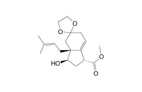 Methyl (1R*,3R*,3aR*)-5,5-ethylenedioxy-3-hydroxy-3a-(3'-methylbut-2'-enyl)-2,3,3a,4,5,6-hexahydro-1H-indene-1-carboxylate