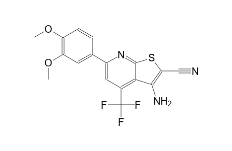 3-amino-6-(3,4-dimethoxyphenyl)-4-(trifluoromethyl)thieno[2,3-b]pyridine-2-carbonitrile
