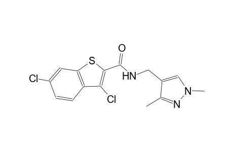 3,6-dichloro-N-[(1,3-dimethyl-1H-pyrazol-4-yl)methyl]-1-benzothiophene-2-carboxamide