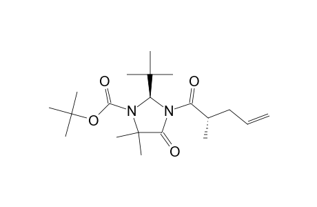 t-Butyl (2S,2' S)-2-(t-butyl)-5,5-dimethyl-3-(2'-methylpent-4'-enoyl)-4-oxoimidazolidine-1-carboxylate