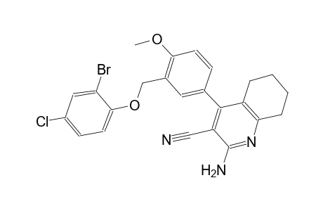 2-amino-4-{3-[(2-bromo-4-chlorophenoxy)methyl]-4-methoxyphenyl}-5,6,7,8-tetrahydro-3-quinolinecarbonitrile