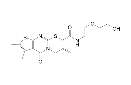 acetamide, 2-[[3,4-dihydro-5,6-dimethyl-4-oxo-3-(2-propenyl)thieno[2,3-d]pyrimidin-2-yl]thio]-N-[2-(2-hydroxyethoxy)ethyl]-