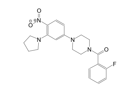 1-(2-fluorobenzoyl)-4-[4-nitro-3-(1-pyrrolidinyl)phenyl]piperazine
