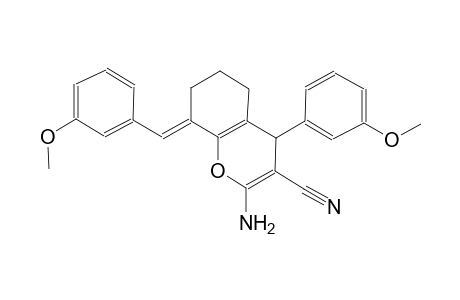 (8E)-2-amino-8-(3-methoxybenzylidene)-4-(3-methoxyphenyl)-5,6,7,8-tetrahydro-4H-chromene-3-carbonitrile