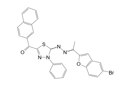 (5-{[1-(5-Bromo-benzofuran-2-yl)-ethylidene]-hydrazono}-4-phenyl-4,5-dihydro-[1,3,4]thiadiazol-2-yl)-naphthalen-2-yl-methanone