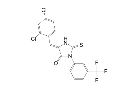 (5Z)-5-(2,4-dichlorobenzylidene)-2-thioxo-3-[3-(trifluoromethyl)phenyl]-4-imidazolidinone