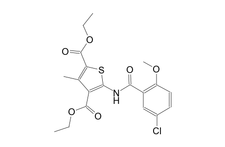 2,4-thiophenedicarboxylic acid, 5-[(5-chloro-2-methoxybenzoyl)amino]-3-methyl-, diethyl ester