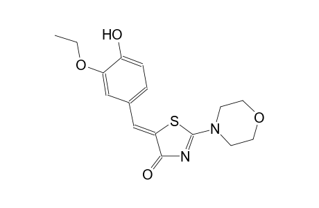 (5Z)-5-(3-ethoxy-4-hydroxybenzylidene)-2-(4-morpholinyl)-1,3-thiazol-4(5H)-one