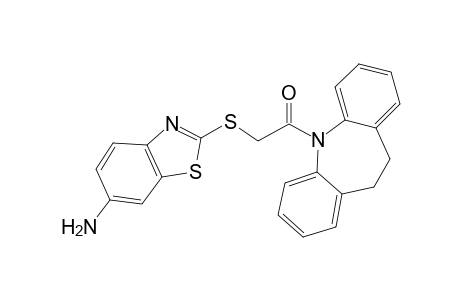 2-[(6-amino-1,3-benzothiazol-2-yl)sulfanyl]-1-(5,6-dihydrobenzo[b][1]benzazepin-11-yl)ethanone