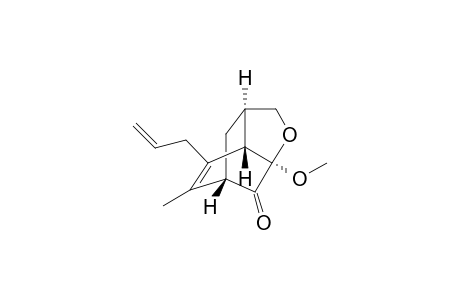 (1S*,3R*,6R*,7S*)-8-Allyl-3-methoxy-9-methyl-4-oxatricyclo[4.3.1.0(3,7)]dec-8-en-2-one